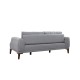 3-Seat Sofa Vina 3 - Grey, Walnut Grey
Walnut