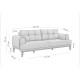 3-Seat Sofa Vina 3 - Anthracite, Walnut Anthracite
Walnut
