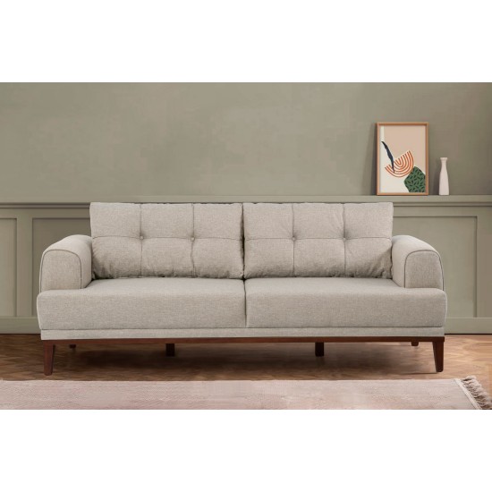 3-Seat Sofa Vina 3 - Cream, Walnut Cream
Walnut