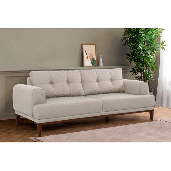 3-Seat Sofa Vina 3 - Cream, Walnut Cream
Walnut