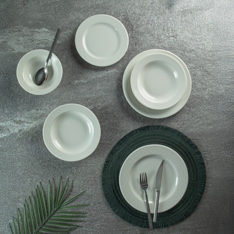 Dinner Set (24 Pieces) EsmaKrem White