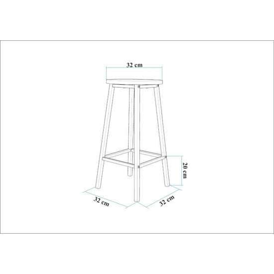 Stool Mola - Barok Black Black Stool Mola - Barok Black Black