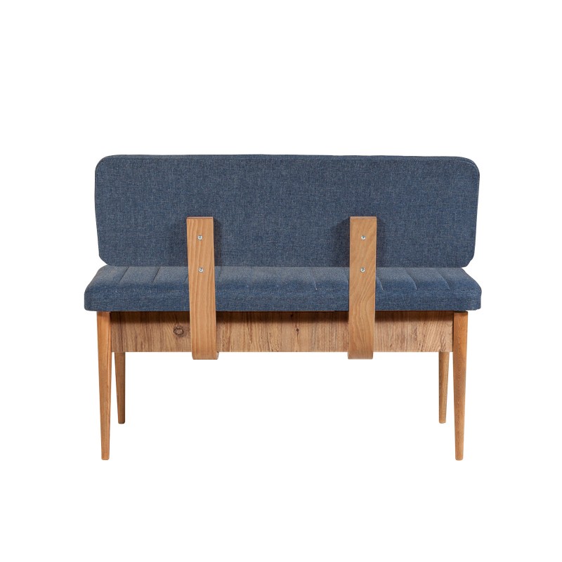 Σετ Τραπέζι Επεκτεινόμενο και 4 Καρέκλες - Vina - Χρώμα Σκούρο Μπλε , Φυσικό Atlantic Πεύκο - 165x80x75εκ