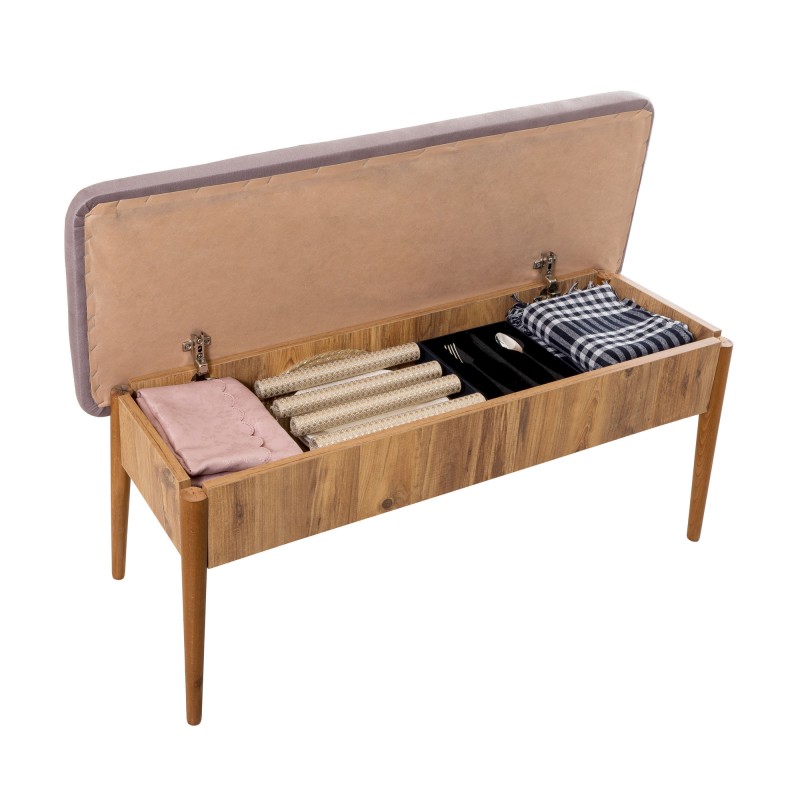 Σετ Τραπέζι Επεκτεινόμενο και 4 Καρέκλες - Vina - Χρώμα Γκρι, Φυσικό Atlantic Πεύκο - 165x80x75εκ