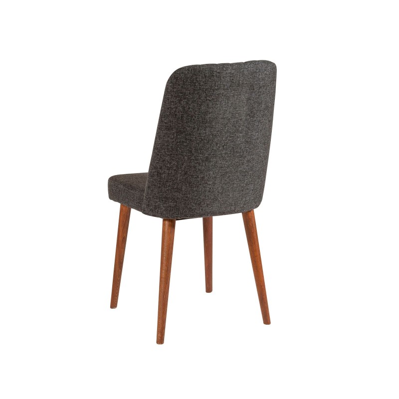 Σετ Τραπέζι Επεκτεινόμενο και 4 Καρέκλες - Vina 1053 - Χρώμα Ανθρακί, Καρυδί -  165x80x75εκ