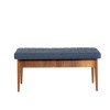 Hanah Home Bench Vina Bench Dark Blue, Walnut Walnut
Dark Blue