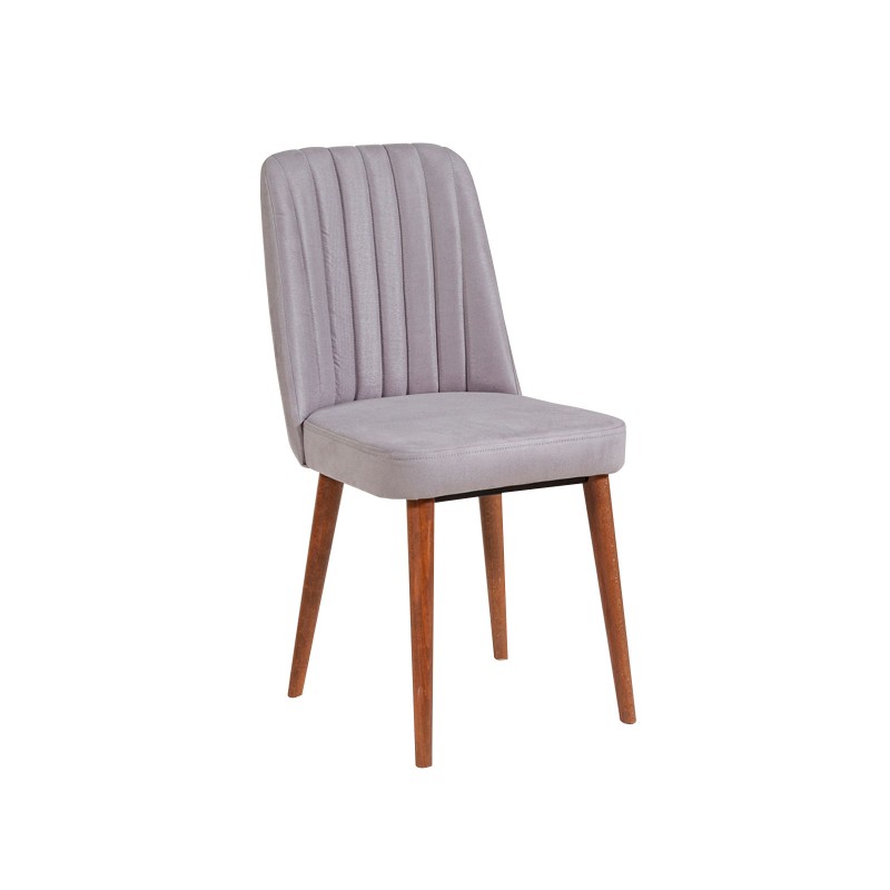 Σετ Τραπέζι Επεκτεινόμενο και 4 Καρέκλες - Vina - Χρώμα Καρυδί, Soho Γκρι - 165x80x75εκ