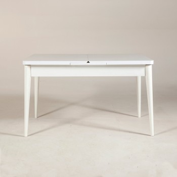 Extendable Dining Table Vina - White White