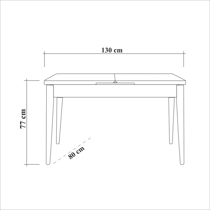 Extendable Dining Table Vina - White White