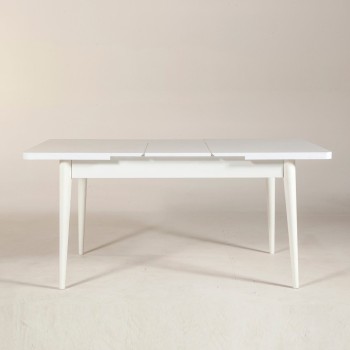 Extendable Dining Table Vina - White White