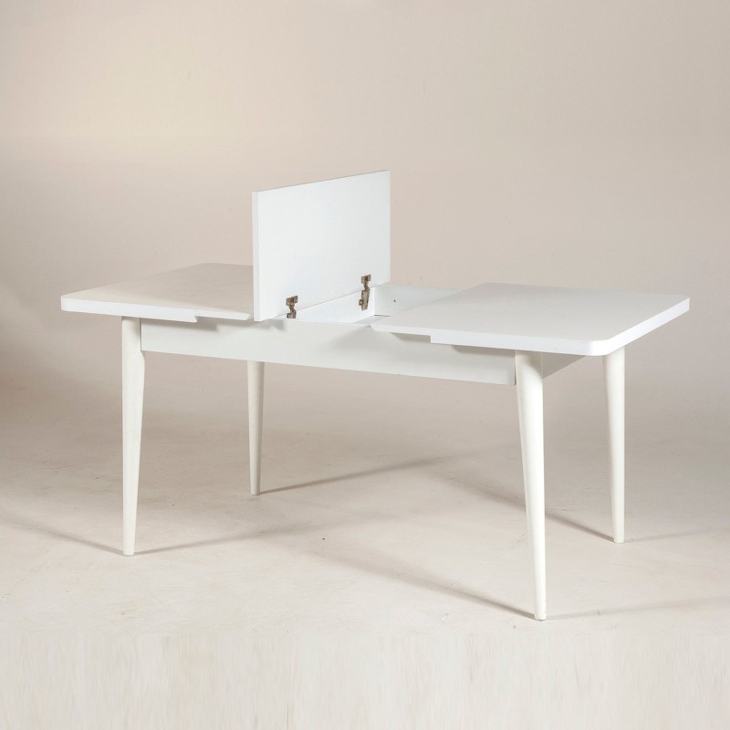 Extendable Dining Table Vina - White White