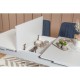 Extendable Dining Table Vina - White White Extendable Dining Table Vina - White White