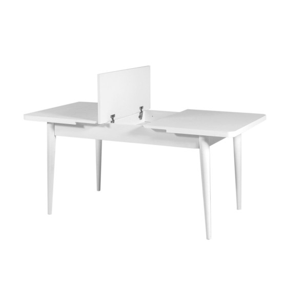 Extendable Dining Table Vina - White White Extendable Dining Table Vina - White White