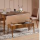 Hanah Home Extendable Dining Table & Chairs Set (5 Pieces) Vina Walnut Stone WalnutStone