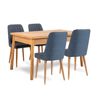 Table & Chairs Set (6 Pieces) Costa Atlantic Navy Blue Atlantic Pine
Navy Blue