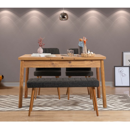 Extendable Dining Table & Chairs Set (4 Pieces) Santiago Atlantice-Anthracite Atlantic Pine
Anthracite Extendable Dining Table & Chairs Set (4 Pieces) Santiago Atlantice-Anthracite Atlantic Pine
Anthracite