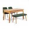 Extendable Dining Table & Chairs Set (4 Pieces) Santiago Atlantice -Green Atlantic Pine
Green