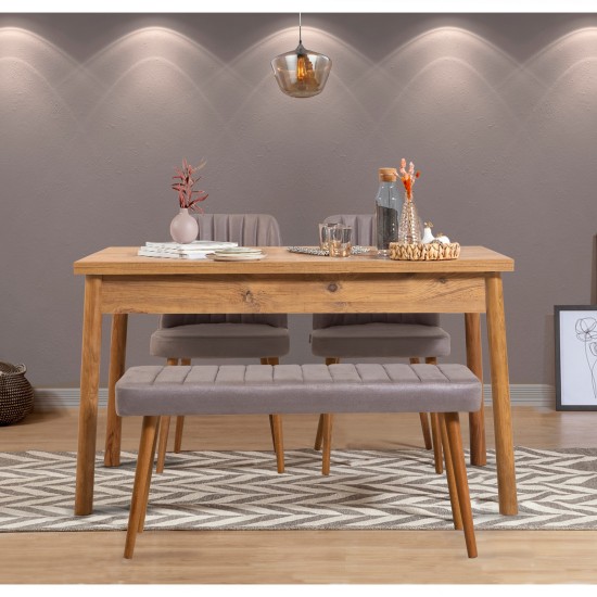 Table & Chairs Set (4 Pieces) Costa Atlantice-Grey Atlantic Pine
Grey