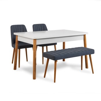 Table & Chairs Set (4 Pieces) Costa Atlantic-White Navy Blue Atlantic Pine
Navy Blue