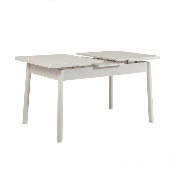 Extendable Dining Table Santiago Masa White White Extendable Dining Table Santiago Masa White White