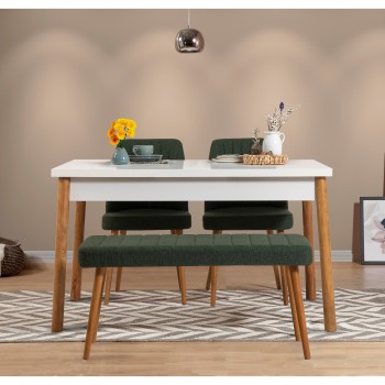 Table & Chairs Set (4 Pieces) Costa Atlantic White-Green Atlantic Pine
White
Green