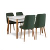 Extendable Dining Table & Chairs Set (6 Pieces) Santiago Atlantic-White Green Atlantic Pine
White
Green