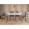 Extendable Dining Table & Chairs Set (5 Pieces) Santiago White Grey Atlantic Pine Atlantic Pine
White
Grey