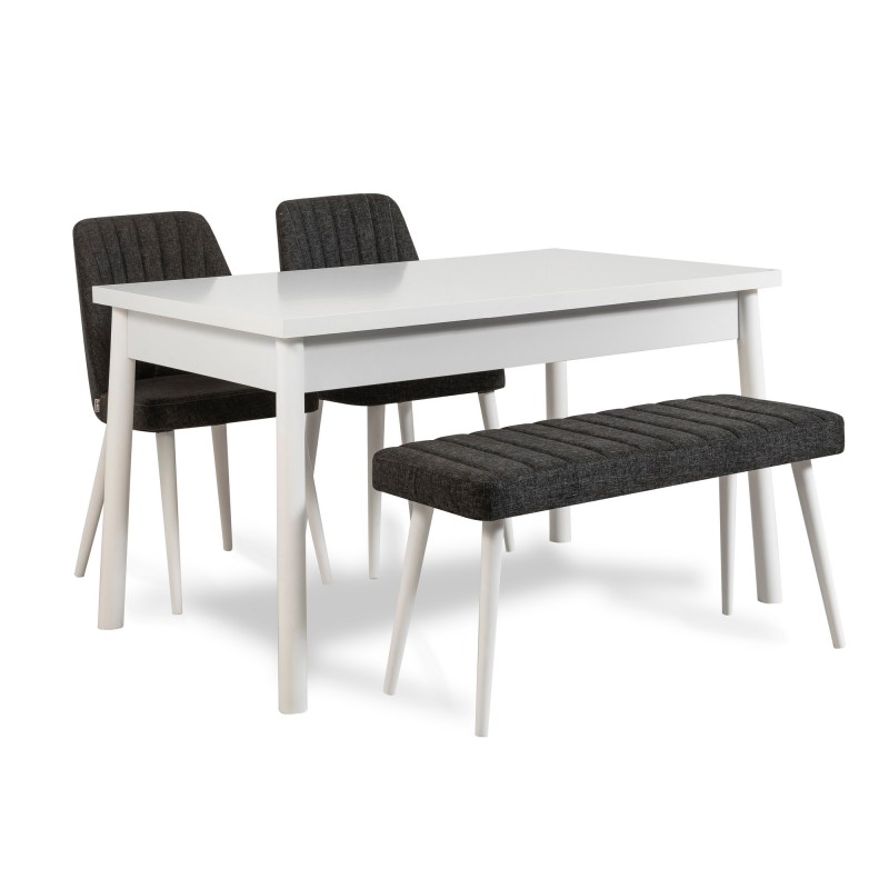 Table & Chairs Set (4 Pieces) Costa White-Anthracite White
Anthracite
