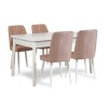 Table & Chairs Set (5 Pieces) Costa White-Stone White
Stone