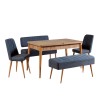 Extendable Dining Table & Chairs Set (5 Pieces) Vina 1048 - 4 - Atlantic, Dark Blue Atlantic Pine
Dark Blue