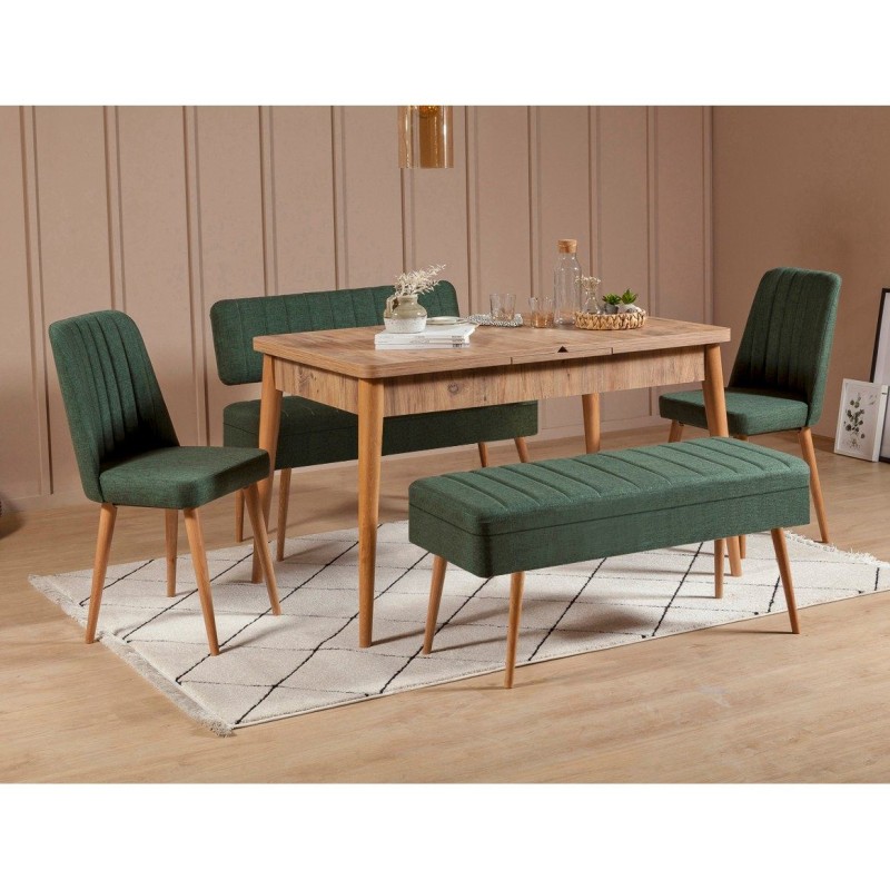 Extendable Dining Table & Chairs Set (5 Pieces) Vina 1070 - 4 - Atlantic, Green Atlantic Pine
Green