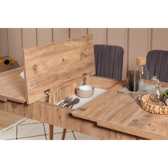 Extendable Dining Table & Chairs Set (5 Pieces) Vina 0701 - 4 - Anthracite, Atlantic Atlantic Pine
Anthracite Extendable Dining Table & Chairs Set (5 Pieces) Vina 0701 - 4 - Anthracite, Atlantic Atlantic Pine
Anthracite