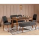Extendable Dining Table & Chairs Set (5 Pieces) Vina 1053 - 4 - Anthracite, Walnut Walnut
Anthracite Extendable Dining Table & Chairs Set (5 Pieces) Vina 1053 - 4 - Anthracite, Walnut Walnut
Anthracite
