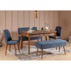 Extendable Dining Table & Chairs Set (5 Pieces) Vina 1048 - 4 - Walnut, Dark Blue Walnut
Dark Blue