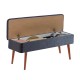Extendable Dining Table & Chairs Set (5 Pieces) Vina 1048 - 4 - Walnut, Dark Blue Walnut
Dark Blue