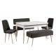 Extendable Dining Table & Chairs Set (5 Pieces) Vina 1053 - 4 - Anthracite, White White
Anthracite Extendable Dining Table & Chairs Set (5 Pieces) Vina 1053 - 4 - Anthracite, White White
Anthracite