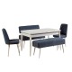 Extendable Dining Table & Chairs Set (5 Pieces) Vina 1048 - 4 - White, Dark Blue White
Dark Blue Extendable Dining Table & Chairs Set (5 Pieces) Vina 1048 - 4 - White, Dark Blue White
Dark Blue