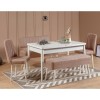 Extendable Dining Table & Chairs Set (5 Pieces) Vina 0900 - 4 - White, Stone White
Stone