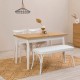 Extendable Dining Table Oliver Open - Karina White White Extendable Dining Table Oliver Open - Karina White White