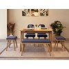 Extendable Dining Table & Chairs Set (6 Pieces) Vina Mini 03 1048 - Oak, Dark Blue Oak
Dark Blue