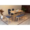 Extendable Dining Table & Chairs Set (6 Pieces) Vina Mini 03 1048 - Oak, Dark Blue Oak
Dark Blue