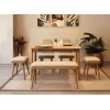 Extendable Dining Table & Chairs Set (6 Pieces) Vina Mini 03 1005 - Oak, Cream Oak
Cream