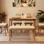 Extendable Dining Table & Chairs Set (6 Pieces) Vina Mini 03 1005 - Oak, Cream Oak
Cream