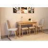 Extendable Dining Table & Chairs Set (6 Pieces) Vina Mini 03 1005 - Oak, Cream Oak
Cream