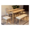 Extendable Dining Table & Chairs Set (6 Pieces) Vina Mini 03 1005 - Oak, Cream Oak
Cream