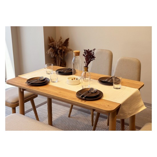 Extendable Dining Table & Chairs Set (6 Pieces) Vina Mini 03 1005 - Oak, Cream Oak
Cream Extendable Dining Table & Chairs Set (6 Pieces) Vina Mini 03 1005 - Oak, Cream Oak
Cream