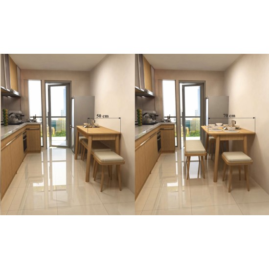 Extendable Dining Table & Chairs Set (6 Pieces) Vina Mini 03 1005 - Oak, Cream Oak
Cream Extendable Dining Table & Chairs Set (6 Pieces) Vina Mini 03 1005 - Oak, Cream Oak
Cream