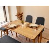 Extendable Dining Table & Chairs Set (6 Pieces) Vina Mini 03 1053 - Oak, Anthracite Oak
Anthracite