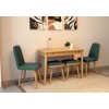 Extendable Dining Table & Chairs Set (6 Pieces) Vina Mini 03 1070 - Oak, Green Oak
Green