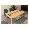 Extendable Dining Table & Chairs Set (6 Pieces) Vina Mini 03 1070 - Oak, Green Oak
Green